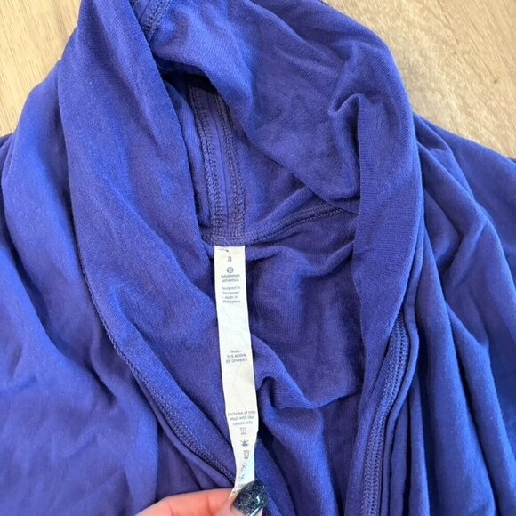 EUC Lululemon To & Flow Wrap Purple Cardigan Size 8 Yoga Sweater - Picture 8 of 9